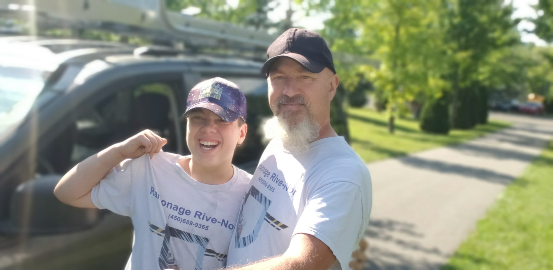 David et son fils, équipe Ramonage Rive-Nord
