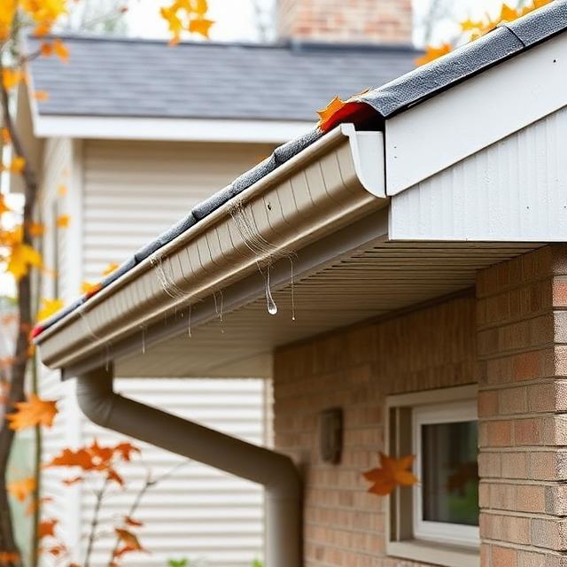 Gouttières résidentielles propres